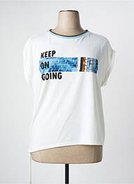 Top manches courtes manches courtes blanc PAZ TORRAS femme