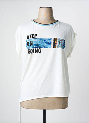 Top manches courtes manches courtes blanc PAZ TORRAS femme