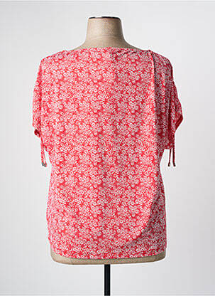Top imprimé fantaisie manches courtes rouge MARBLE femme