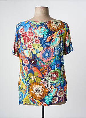 Top imprimé fantaisie manches courtes bleu DIANE LAURY femme