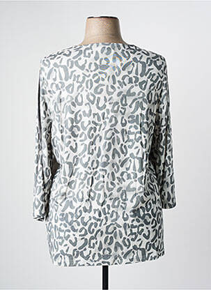 Top imprimé fantaisie manches longues gris FRANK WALDER femme
