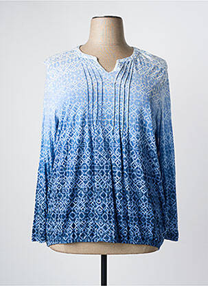 Top imprimé fantaisie manches longues bleu OLSEN femme