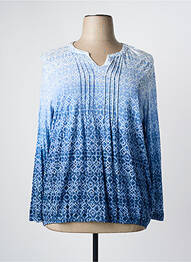 Top imprimé fantaisie manches longues bleu OLSEN femme