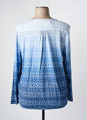 Top imprimé fantaisie manches longues bleu OLSEN femme