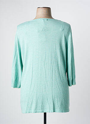 Pull col rond manches 3/4 bleu KATMAI femme