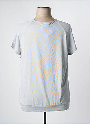 Top imprimé fantaisie manches courtes gris FRANK WALDER femme