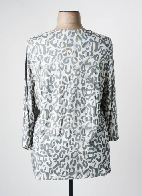 Top imprimé fantaisie manches longues gris FRANK WALDER femme