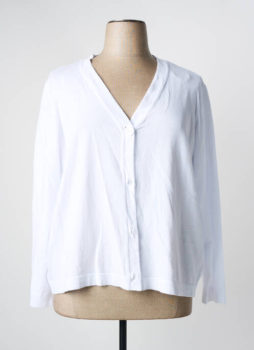 Gilet manches longues blanc MARBLE pour femme