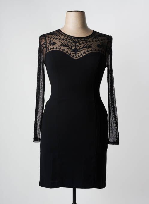 Robe mi-longue noir BLANC NATURE pour femme