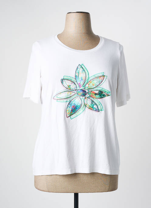 Top blanc PAUSE CAFE pour femme