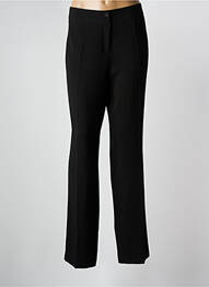 Pantalon droit tissage crêpe taille normale noir PAZ TORRAS femme