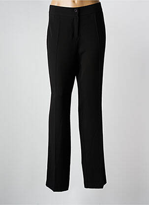 Pantalon droit tissage crêpe taille normale noir PAZ TORRAS femme