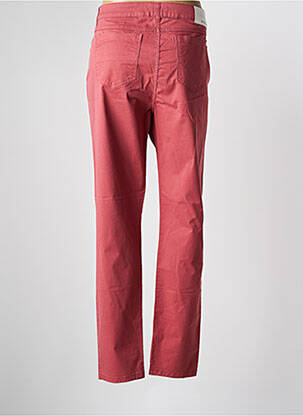 Pantalon slim tissage popeline taille normale rose ANDAM femme
