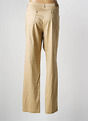 Pantalon droit tissage popeline taille normale beige PAZ TORRAS femme