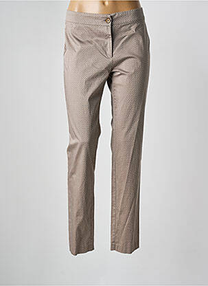 Pantalon slim tissage popeline taille normale marron PAZ TORRAS femme