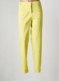 Pantalon slim tissage popeline taille normale jaune PAZ TORRAS femme