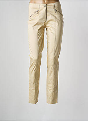 Pantalon slim tissage popeline taille normale beige DIVAS femme
