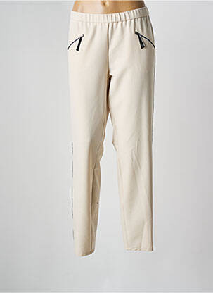 Jegging broderie galons latéraux taille normale beige TUZZI femme