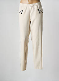 Jegging broderie galons latéraux taille normale beige TUZZI femme