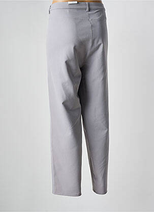 Pantalon 7/8 fermeture zippée sous rabat boutonné taille normale gris FRANK WALDER femme