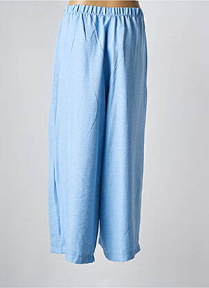 Pantalon large fermeture zippée sous rabat boutonné taille normale bleu GRIFFON femme