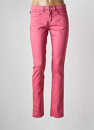 Pantalon slim taille basse taille basse rose BRUNO SAINT HILAIRE femme