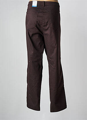 Pantalon slim tissage popeline taille normale marron FRANK WALDER femme