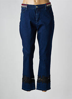 Jeans coupe slim tissage brut taille normale bleu LESLIE femme