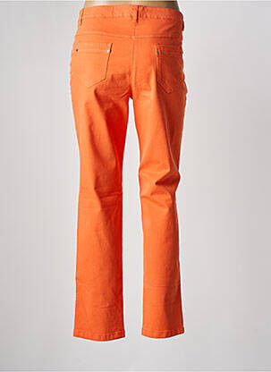 Pantalon slim tissage popeline taille normale orange DIVAS femme
