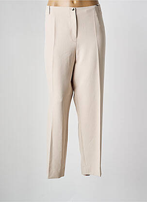 Pantalon 7/8 taille haute taille haute beige ESTEL COLLECTION femme