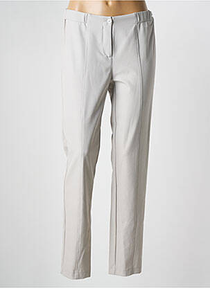 Pantalon slim taille élastique taille normale gris FRANK WALDER femme