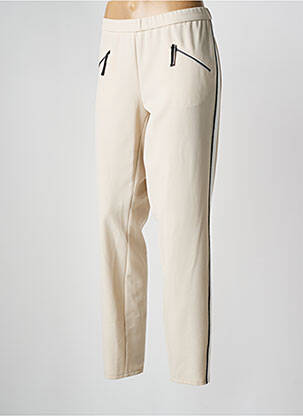 Jegging broderie galons latéraux taille normale beige TUZZI femme