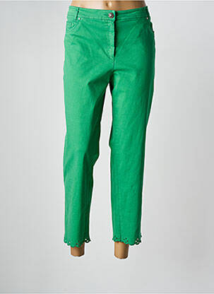 Pantalon 7/8 stretch taille normale vert DIVAS femme