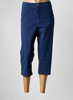 Pantacourt tissage popeline taille normale bleu COWEST femme