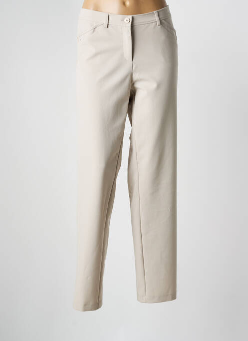 Pantalon slim beige FRANK WALDER pour femme