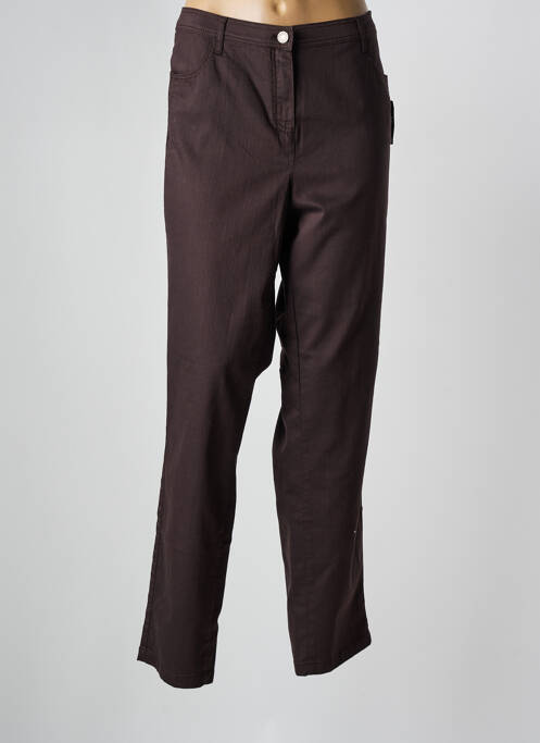 Pantalon slim marron FRANK WALDER pour femme