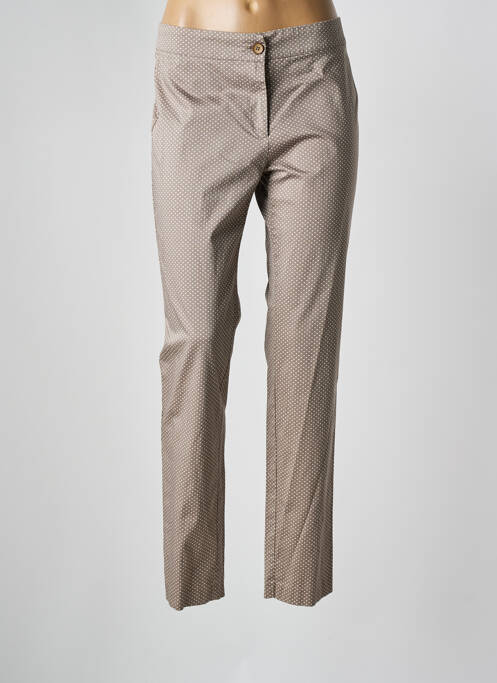 Pantalon slim marron PAZ TORRAS pour femme