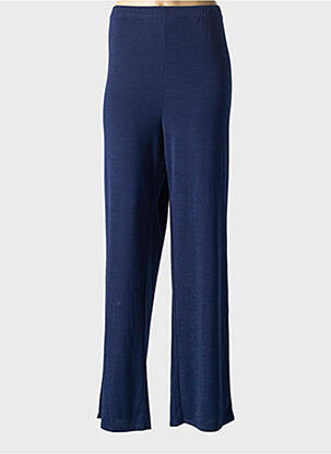 Pantalon large coupe fluide taille haute bleu MARBLE femme