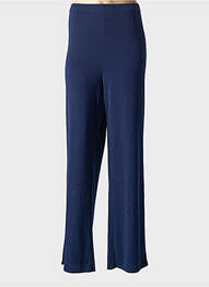 Pantalon large coupe fluide taille haute bleu MARBLE femme