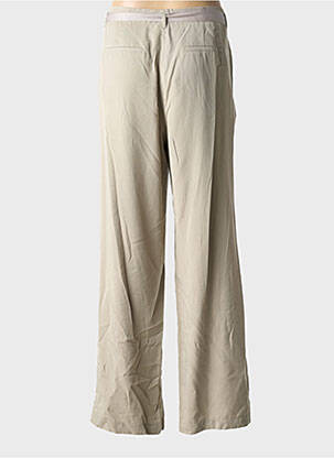 Pantalon droit tissage popeline taille haute vert LE COMTE femme