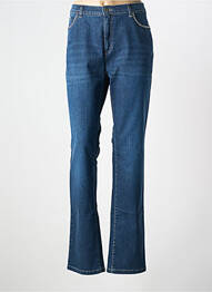 Jeans coupe slim stretch taille normale bleu BRUNO SAINT HILAIRE femme