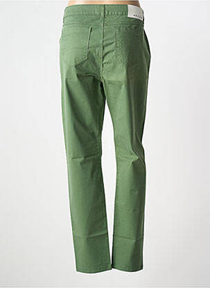 Pantalon slim tissage popeline taille normale vert ANDAM femme