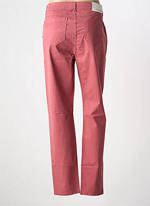Pantalon slim tissage popeline taille normale rose ANDAM femme
