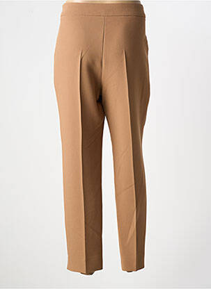 Pantalon 7/8 taille haute taille haute marron ESTEL COLLECTION femme