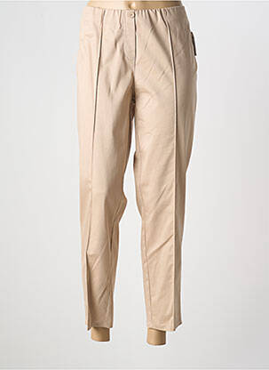 Pantalon 7/8 taille haute taille haute beige FRANK WALDER femme