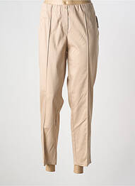 Pantalon 7/8 taille haute taille haute beige FRANK WALDER femme