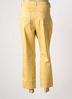 Pantalon 7/8 tissage popeline taille normale jaune OLSEN femme