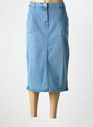 Jupe mi-longue coupe droite bleu OLSEN femme