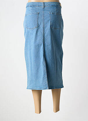 Jupe mi-longue coupe droite bleu OLSEN femme