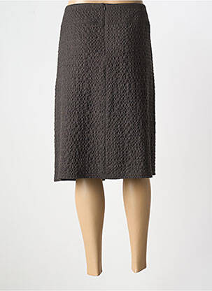 Jupe mi-longue taille à pinces marron FRANCE RIVOIRE femme
